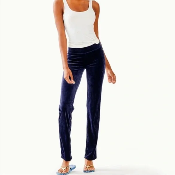 Lilly Pulitzer Jordynne Velour Pant - Picture 3 of 11